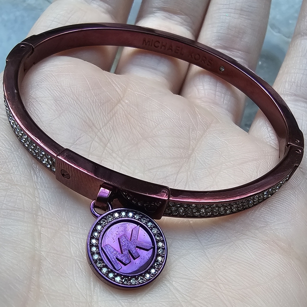 2 purple metallic MK bracelets